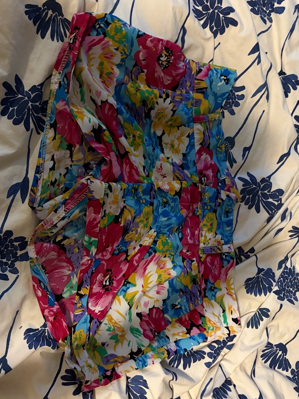 Girls' Floral Print Shorts - Pink, Blue & Yellow